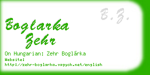 boglarka zehr business card